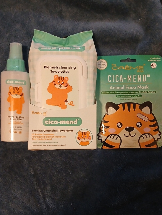 The Creme Shop Other - The Creme Shop Cica-Mend Blemish Cleansing Towelettes + Mask + Cooling Mist